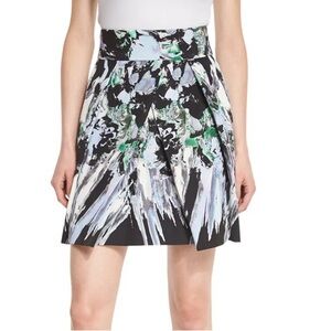 MILLY New York Kayla Painterly Floral Pleated Skirt NWT USA Sz 8
